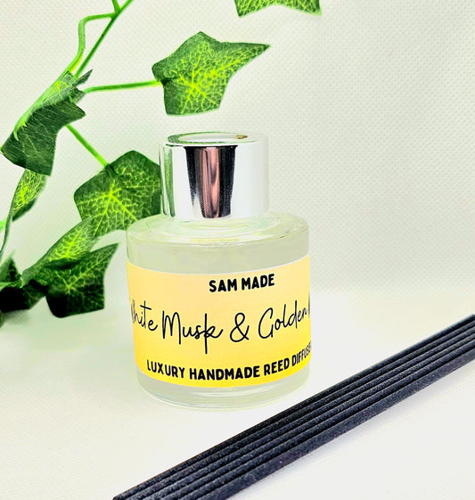 White Musk and Golden Maple Reed Diffuser